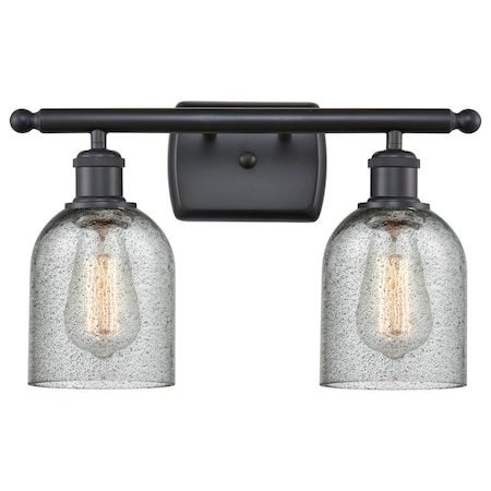 Innovations Lighting 2 Light Caledonia 16 Inch Bathroom Fixture, 689036 516-2W-BK-G257